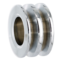 Powermaster Replacement Alternator Pulley Chrome Double V-Belt 3/8" x 2-5/8"