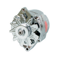 Powermaster Street Alternator Chev Delco 12si 100 Amps Single groove Chrome