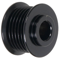 Powermaster Replacement Alternator Pulley Black Serpentine 6 groove 54mm PM179