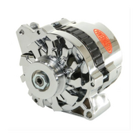Powermaster GM/Chevy CS130 Style Alternator 140 AMP 1 Wire Single V-Belt Pulley 