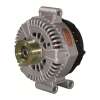 Powermaster Natural Finish for Ford 4G Transverse Mount Alternator 200 AMP Internal Reg 6 Groove Serpentine