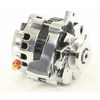 Powermaster Polished GM/Chevy Alternator 140 AMP 1 Wire Side Battery Post