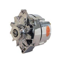 Powermaster Polished GM/Chevy Alternator 140 AMP 1 Wire Single V Groove PM678021