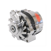 Powermaster Polished GM/Chevy Alternator 140 AMP 1 Wire Single V Groove PM678611
