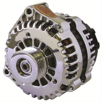 Powermaster Polished GM Style AD Alternator 215 Amps 4 Pin VR 6-Groove Serpentine