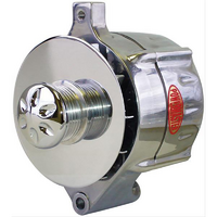 Powermaster Polished Smooth Look Alternator 100Amp for Ford Style With Baffle & Cone