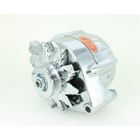Powermaster Polished for Ford Alternator 100 AMP 1 Wire Internal Regulator Single V Groove