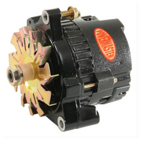 Powermaster Black GM Racing Alternator 100 AMP, 1 Wire, NO Pulley PM8072
