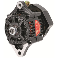 Powermaster Black GM Denso Style Race Alternator 55 Amps 12 Volt 93mm Size
