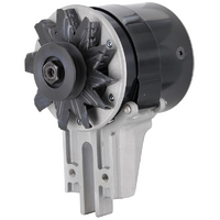 Powermaster Black PowerGEN Alternator for Ford Flathead 1949-53 75 AMP "Shorty" Single V-Belt Pulley 1-1/2" Shorter