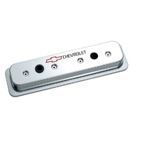 Proform Die Cast Valve Covers Centre Hold-Down Chrome Small Block Chev 1987-Late