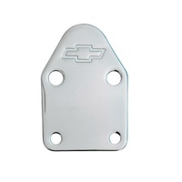 Proform Fuel Pump Block-Off Plate Chrome with Bowtie Logo Small Block Chev
