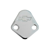 Proform Fuel Pump Block-Off Plate Chrome with Bowtie Logo Big Block Chev