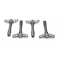 Proform Valve Cover Wing Nuts Bowtie Emblem Chrome Chev 1/4" x 20 Thread 4 Pack