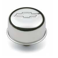 Proform Valve Cover Breather Push-In Style Chrome 3" Diameter with Bowtie Emblem