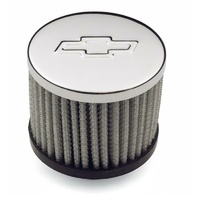 Proform Valve Cover Push-In Breather Chrome With Bowtie Emblem