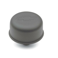 Proform Valve Cover Breather Push-In Style Black Crinkle 3" with Bowtie Emblem