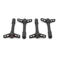 Proform Valve Cover Wing Nuts Bowtie Emblem Black Chev 1/4" x 20 Thread 4 Pack