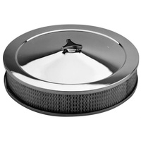 Proform Deluxe Air Cleaner Chrome 14" x 3" Suit 5-1/8" & 4-7/32" Carb Neck