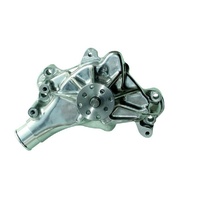 Proform High Flow Aluminum Water Pump Polished SB Chev V8 Long Style PR67264