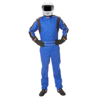 Pyrotect Sportsman Deluxe One Piece Blue Racing Suit (Large) SFI-5 Two Layer Nomex