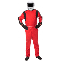 Pyrotect Sportsman Deluxe One Piece Red Racing Suit (X-Large) SFI-5 Two Layer Nomex