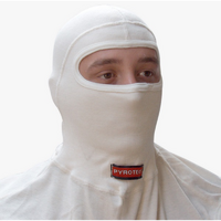 Pyrotect Single Layer Head Sock with Single Eye Port (White) One Size Fits All. SFI Approved