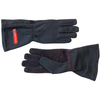 Pyrotect Two Layer Black Racing Gloves (X-Small) SFI 3.3/5 Two Layer Nomex