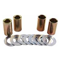 QA1 Shock Mount Sleeves Steel 1.25in. I.D. Gold Iridited w/ Washers Set of 4