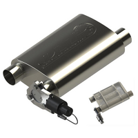 Quicktime Performance Screamer Twintronic Muffler 2-1/2" Offset Inlet/Outlet
