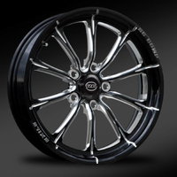 RC Wheel Exile Eclipse Black & Aluminum 17 x 4.5 5 x 4.5 Bolt Circle 2.25 Back Space
