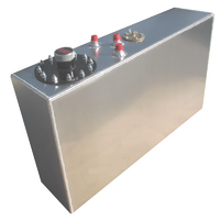 RCI 17 Gallon (64L) Aluminium Street Rod Fuel Cell with Sender Natural No Foam. Size: 30" x 7" x 17"