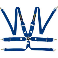 Autotecnica FIA HANS 6-Point Racing Harness Seat Belt Quick Release Blue RCU-1003HBU