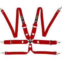 AutotecnicA FIA 6-Point Racing Harness Seat Belt Quick Release Red RCU-1003R