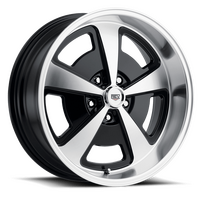 REV Wheels Wheel 109 Classic Series Magnum 15 in. Dia. 8 in. Width Zero Offset 5x4.5 in. Bolt Pattern Gloss Black Machined Each