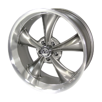 Ridler 695 Wheel Grey W/Machined Lip 20x10 For GM Chev For Holden Back Space 0mm 
