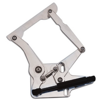 Ring Brothers Billet Bonnet Hinge Kit Natural Finish Suit Ford Mustang 1965-1966 Solid Frame for Steel Bonnet