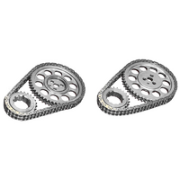 Rollmaster Double Row Timing Chain Set Nitrided Suit BB Chrysler 361-440, 3 Bolt Cam Sprocket
