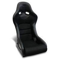 SAAS Seat Fixed Back Rallypro Black Inc L Brackets RP2001