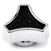 RPC Air Cleaner Wing Nut Small Deluxe with Black Top & Chrome Steel 5/16"-18 Thread RPCR2179X