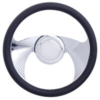14" Wings Style Aluminium Steering Wheel (Chrome)