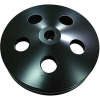 RPC Black Power Steering Pulley Double Groove For Early GM RPCR8847B