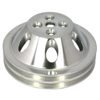 RPC Polished Aluminium Water Pump Upper Pulley For 955-68 S/B Chev 283-350