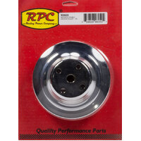 Chrome Steel Water Pump Upper Pulley Double Groove 6.30" Dia 2.30" SB Chev 283 307 350 V8