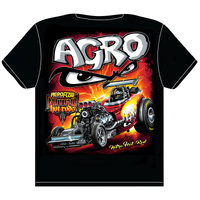 Aeroflow Agro Nitro Hot Rod T-Shirt Youth Medium Kids Drag Racing Tee RTAGRO-YM