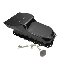RTS Oil Pan For Holden V8 253-3085.0L355 Stroker Steel Black 6.5 lt Capacity Commodore VB-VT Includes Matching RTS-3317 Pick Up Kit