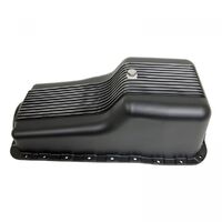 RTS Oil Pan, Cast Aluminum, Machined Finned, Black 4 qt, SB For Ford 289, 302 W