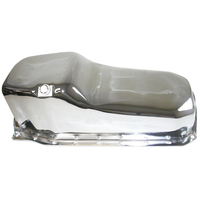 RTS Oil Pan Sump Steel Chrome Finish Standard SB For Chev 1-Piece Rear main