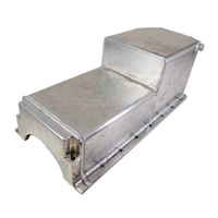 RTS Oil Pan Sump Fabricated Aluminium 6 Quarts SBC Suit 2-Piece Rear Main
