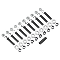 RTS Wheels Studs Screw-In 5/8 -18 in. 3 in. Length Lug Nuts Spacers 0.435 in. Aluminum Washers Wrench Set of 10